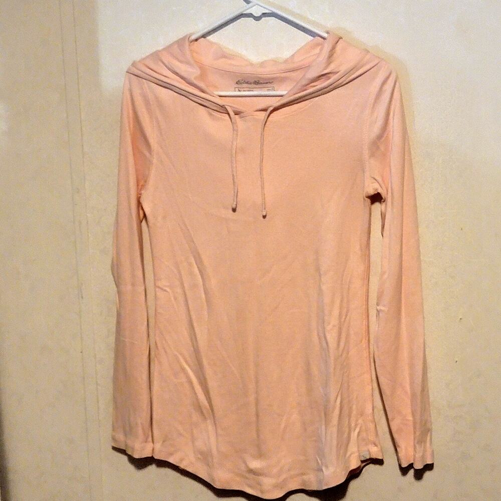 Eddie Bauer Outdoor Active Wear Hooded Tunic sz S Pink